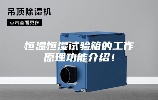 恒溫恒濕試驗箱的工作原理功能介紹！