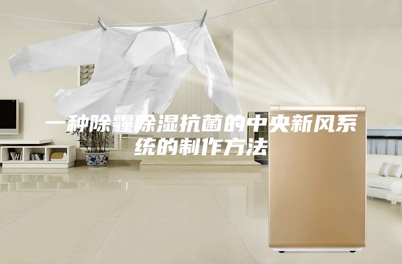 一種除霾除濕抗菌的中央新風系統(tǒng)的制作方法